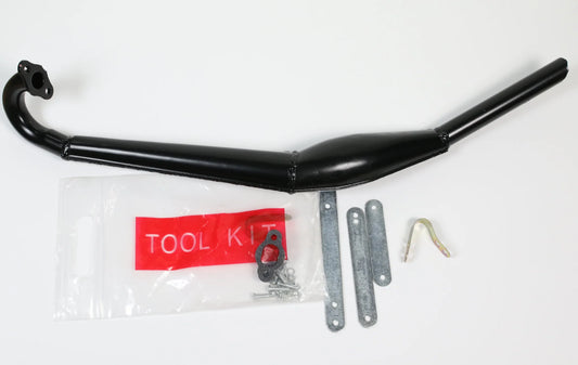 2 Stroke Motorized Bicycle Performance Exhaust Black