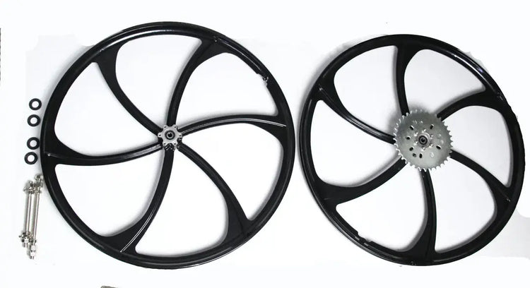 Motorized Bicycle Mag Wheel Wheels with sprocket Black